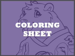Graphic which reads coloring sheet.
