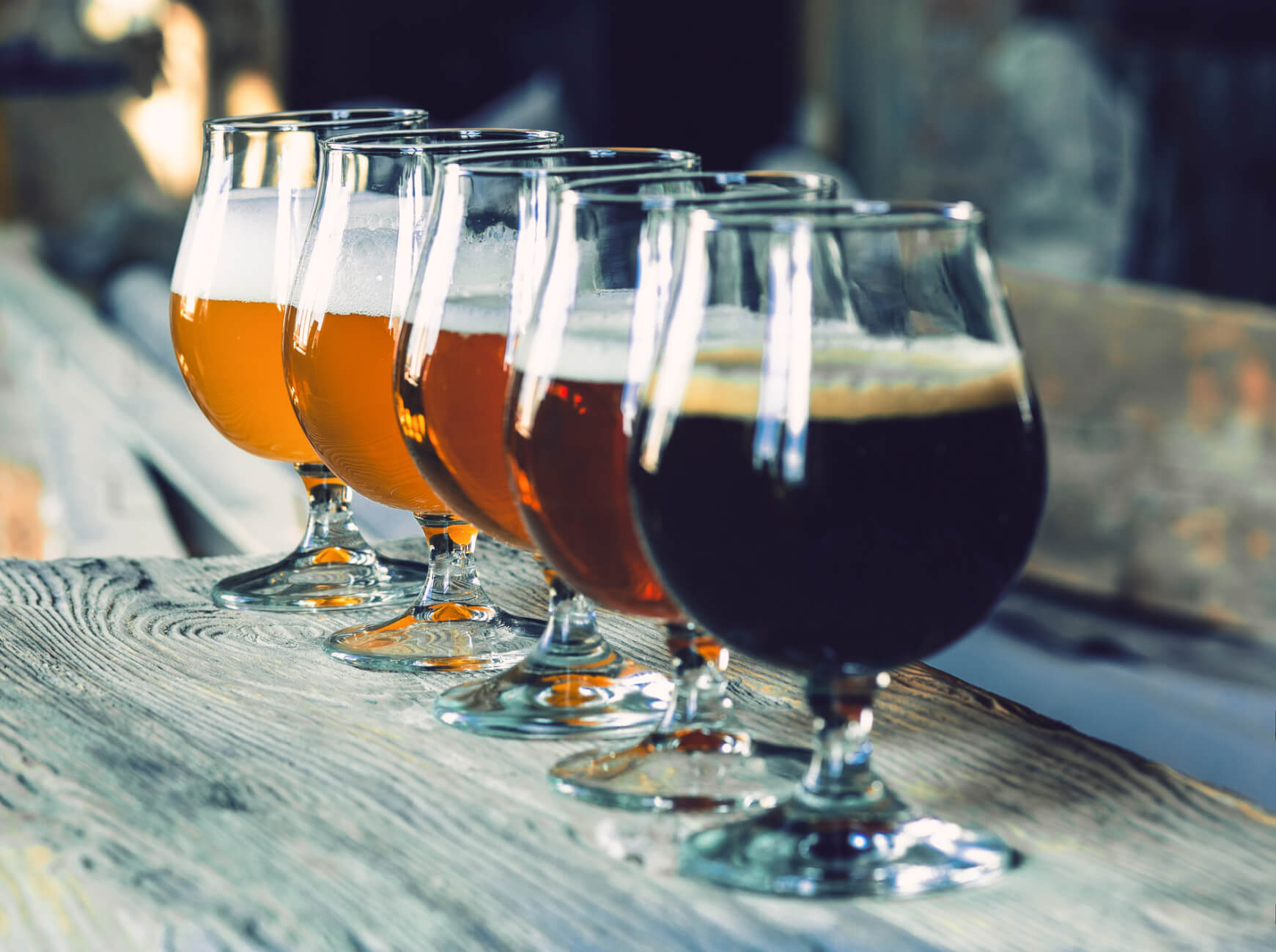 Various beer flavors
